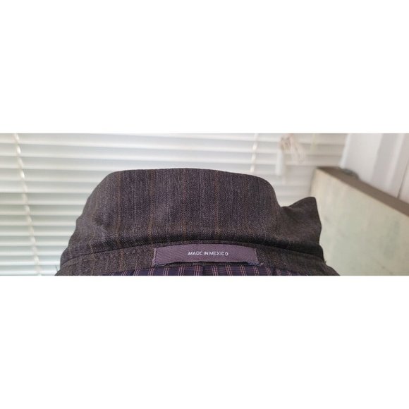 JOE JOSEPH ABBOUD 46L MEN'S SPORT COAT GRAY BROWN WOOL 2-BUTTON/2-VENT B537 - Picture 5 of 15